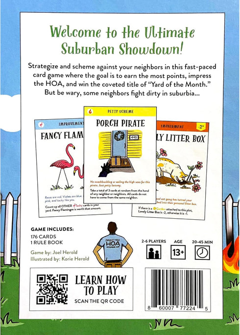 13+, 2-6 Blue Star Press: Grass is Greener - A Card Game of Neighborly Sabotage, Strategize & Scheme, Humorous Family