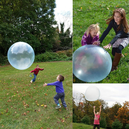 Bubble Ball Toy for Adults and Kids, Inflatable Water Ball for Beach and Garden, 47in (Yellow)
