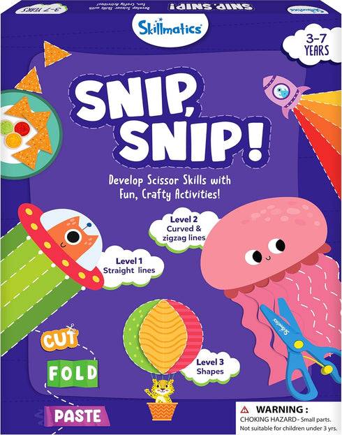 Skillmatics Art & Craft Activity Kit for Toddlers, Scissor Skills Practice, Gifts for Ages 3-7, Travel Toys