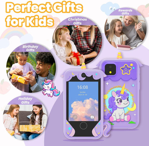 windpaint 3-10 2.8" Kids Phone for Girl Toys, Christmas Birthday Gifts for Age Year Old Girls Boys Toys, Kids Toddler