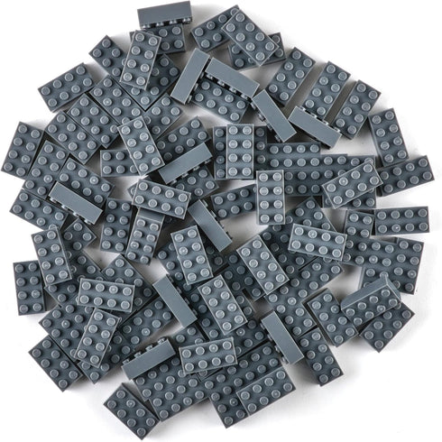 Strictly Briks Classic Brick Starter Kit - 96 Gray 2x4 Stud Pieces - Creative Building Set for Ages 3+