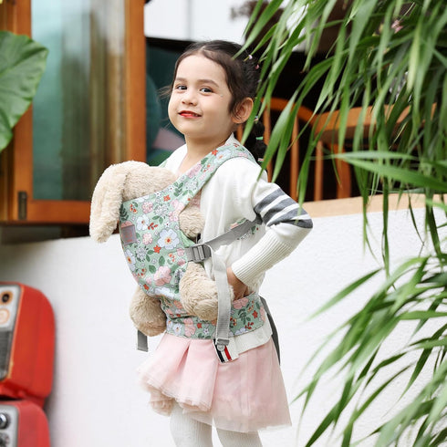 GAGAKU Doll Carrier for Kids, Toy Baby Doll Carrier with Adjustable Straps for American Girl Doll Accessories - Green