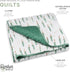 Parker Baby Muslin Blanket - 100% Soft Cotton Reversible Quilt for Crib and Stroller