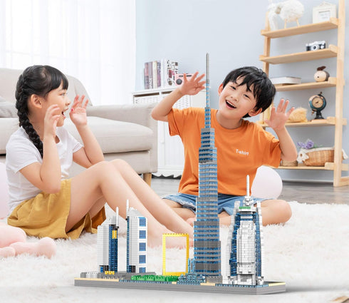 Architecture Dubai Micro Building Blocks Set, Skyline Series Adult and Children Assembly, World Famous Landmarks, 2545