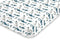 NoJo Super Soft Mini Crib Sheet - Blue, Green, Tan & White Mountain Watercolor Fitted
