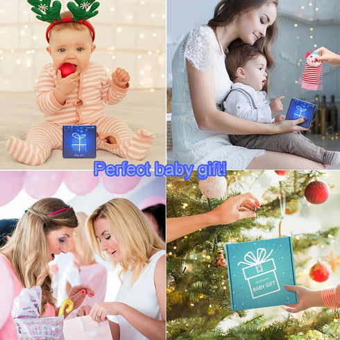 SSK Soft Baby Wrist Rattle Foot Finder Socks Set, Cotton Plush Infant Toys for Newborn Boy Girl 0-18 Months