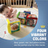 12 Constructive Playthings Customizable Stacking Block Toys with Clear Pockets for Ages Months+, Toddler Soft Foam