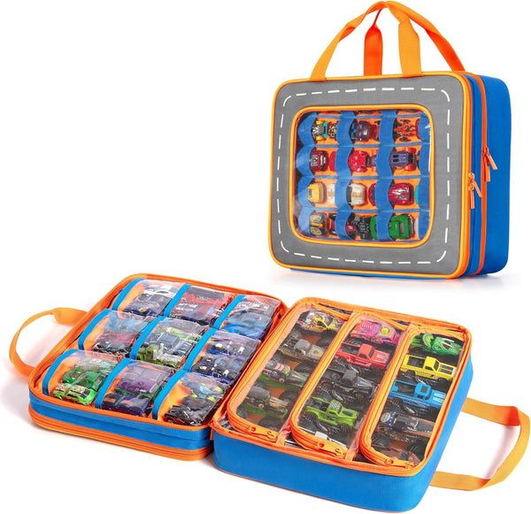 Marscamd Storage Case Compatible with Hot Wheels Toy Trucks and Monster Trucks