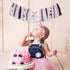 1st Holy Cow I'm One Birthday High Chair Banner, Farm Themed, Pink, Adjustable Size