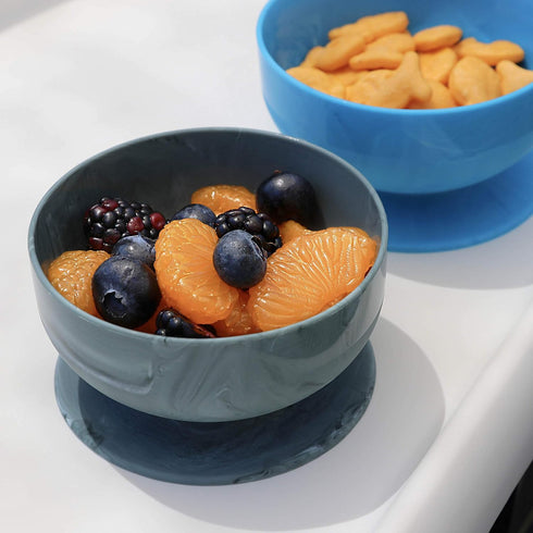 ChooMee Silicone Baby Suction Bowls, Non-Slip Extra Strong Suction Base, 2 CT for Infant Feeding