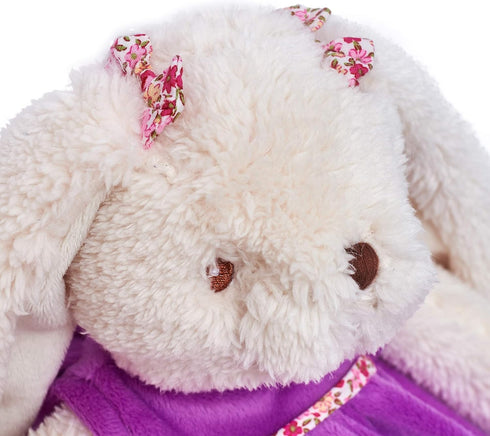 Dilly dudu 2020 Holiday Plush Bunny Rabbit Stuffed Animal, Soft Toys, Cuddly Dolls, 12-Inch (Purple)