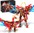 Mecha Building Blocks 2in1 Animal Transforming Robot Set with Vermilion Bird Collectible Toys for Ages 8+