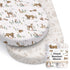Baby Bassinet Sheets for Boy, Girl (Magic Forest) 2-Pack - Fitted Bedside