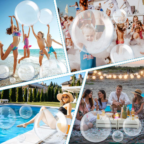 Sratte 20 Pcs Inflatable Beach Balls - Multiple Sizes PVC Swimming Pool Balls for Summer Pool Toys and Party Favors