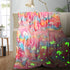 Personalized Unicorn Baby Blankets for Girls, Glow in The Dark Fleece Blanket, 30"x40"
