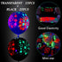 Chivao 50 Pieces Neon Glow Balloons, Blacklight Fluorescent Mini Stars for Party Decoration, Black, Clear