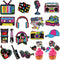 Clabby 32 Pieces 80s 90s Cupcake Topper Theme Birthday Party Decorations, Hip Hop Cake Supplies for Adults, Roller