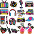 Clabby 32 Pieces 80s 90s Cupcake Topper Theme Birthday Party Decorations, Hip Hop Cake Supplies for Adults, Roller