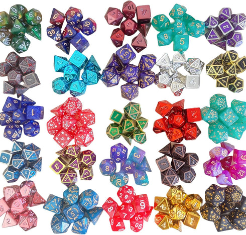 UURM Set 7 Set (6 Pack Mystery Dice of Polyhedral Dice, DND Dice with Storage Bag and Rarity Card, RPG Dice, for Role