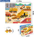 LELEMON 100 Pieces Jigsaw Puzzles - Metal Box for Kids Age 4-8, Construction Site Vehicles Educational Toys