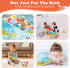 1 5 Set 3 4 5 6 Oriate Bath Toys for Kid, Boat and Silicone Animal Finger Puppets, Sensory Learning Toy in The Bathtub