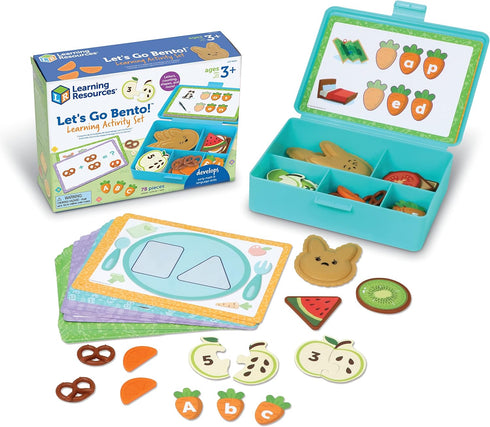 Learning Resources Let's Go Bento! Learning Activity Set - 78 Pieces, Ages