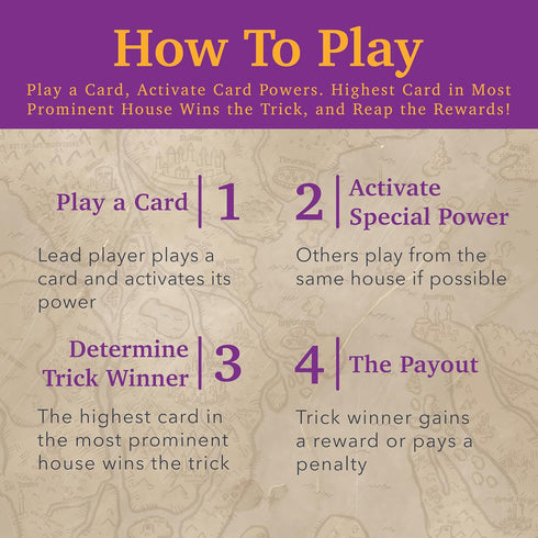 Daily Magic Games 3-6 14+ Thrones of Valeria Trick Taking Card Game - Fast and Fun Strategy Card Game with Card Powers