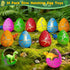 24 Pcs Large Hatching Dinosaur Eggs Easter Party Favors, Easter Egg Filled Toys for Kids Toddlers Grow in Water Dinos