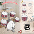 Set 3-5 4-6 5-7 Kids Drum for Toddlers Musical Jazz Drum with Stool Toys for Boys Girls Birthday, Red