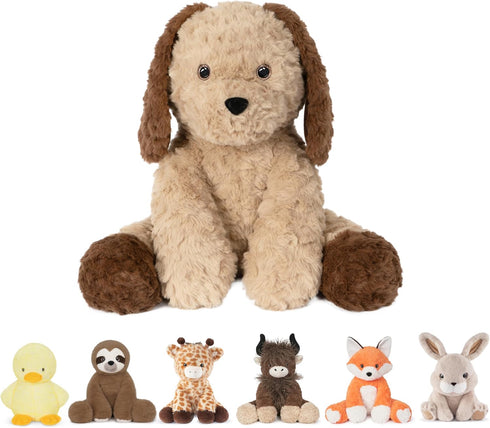 Niuniu Daddy 14" | 3.5 Pound Dog Weighted Stuffed Animal, Heavy Doggy
