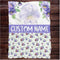 Personalized Violet Flower Baby Blanket, Custom Flower Baby Nursery Blanket, Violet Flower
