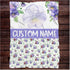 Personalized Violet Flower Baby Blanket, Custom Flower Baby Nursery Blanket, Violet Flower