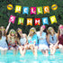 Hello Summer Banner - No DIY, Summer Banner for Summer Party Decorations, Hello Summer Sun Signs for Birthday Beach Pool Decorations, Tropical Party Decorations, Summer Party Supplies