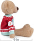 GUND Toothpick Classic Teddy Bear Stuffed Animal with Holiday Sweater, 15”, Beige/Red/White, Ages 1 and Up