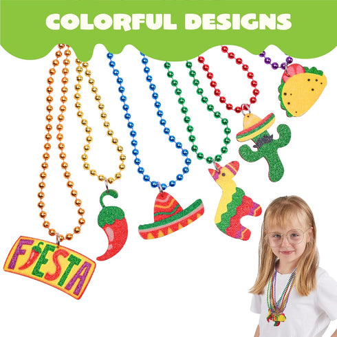 JOYIN 12 PCS Cinco de Mayo Fiesta Necklaces, Bead Mexican Birthday Party Favors & Decorations