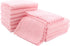 12 Pack Baby Washcloths - Extra Absorbent Microfiber Coral Fleece Wash Clothes for Newborns, Pink