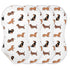 WELLDAY Set 4, 22 11 Inch Muslin Baby Burp Cloths of Soft Absorbent Cute Dogs Dachshunds Muslin Washcloths, Bibs, Face