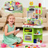 Playset, 36.22'' 1-3 Set 3 4 5 DRAMATION Kids Kitchen Play Kitchen for Toddlers with Steam, Sound & Light, Cooking