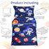 Set Set, 4 Sets SWESEN Toddler Bedding for Boys, Blue Space Toddler Boy Bedding Soft & Lightweight Piece Toddler