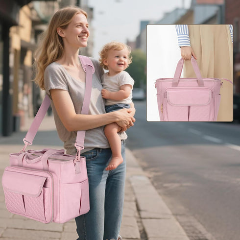 S1 S2 LUXJA Breast Pump Bag Compatible with Spectra and (with a Waterproof Mat), Pumping Bag for Breast Pump and Extra