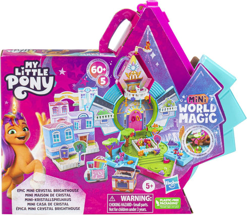 My Little Pony Mini World Magic Epic Crystal Brighthouse Toy - Buildable Playset with 5 Collectible Figures