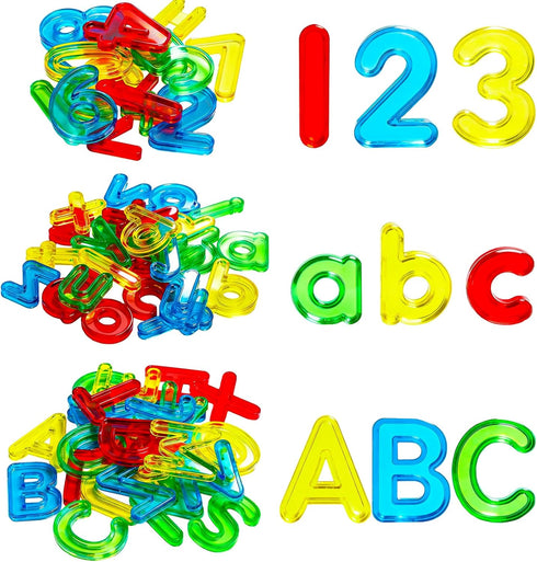 67 Pcs Plastic Practice Set Transparent Letters and Numbers Include Uppercase Letters