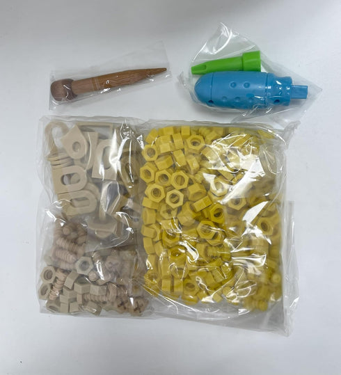 Cardboard Construction Tool Kit, 422 Pieces Educational Toys for At-Home Play and Classroom Learning