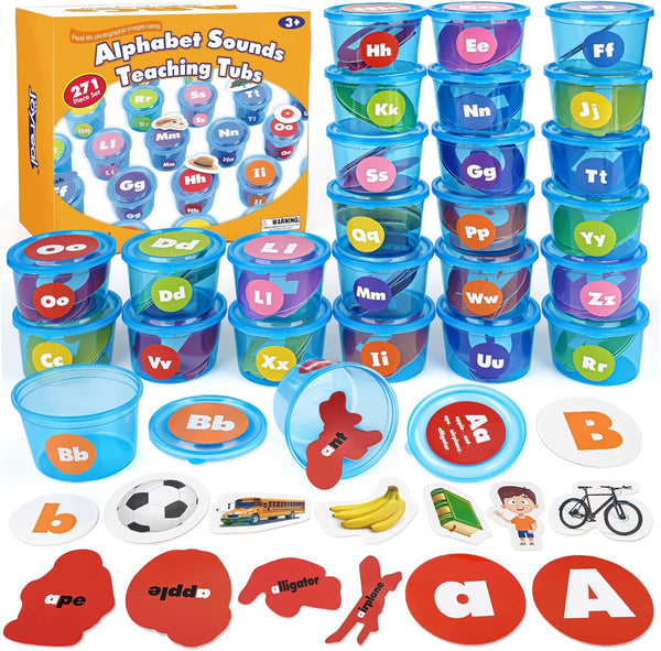 Joyreal Alphabet Learning Toys for Toddlers - 26 Alphabet Soup Sorters with