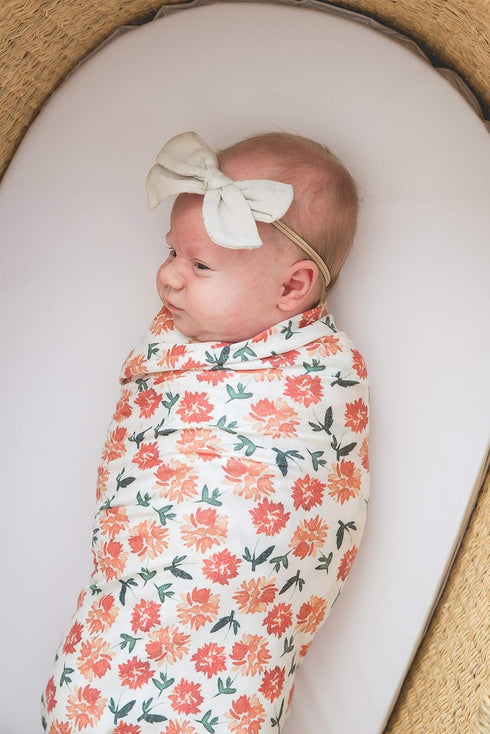 Hazel Large Knit Baby Swaddle Blanket by Copper Pearl