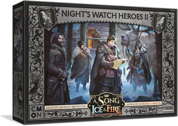 CMON A Song of Ice and Fire Tabletop Miniatures Game Night's Watch Heroes II Box Set for Adults, 2+ Players
