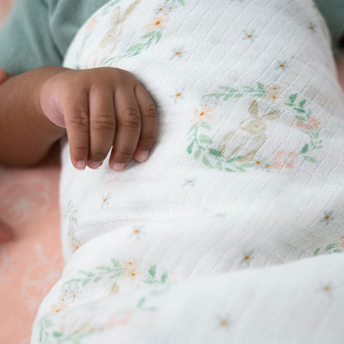 100% 4 Pack, aden + anais Essentials Muslin Swaddle Blankets for Baby Girls and Boys, Newborn Receiving Blanket