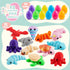 12Pcs 3D 8+) JOYIN Prefilled Easter Eggs with Mini Sea Animals, Articulated Toys, Printed Toys, Basket Stuffers