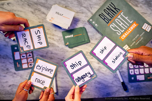 Blank Slate Challenge Board Game, Family-Friendly Word Association Game for 2-4 Players, Ages 8+, 30 Min Cooperative
