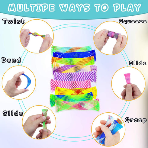 44 Pcs Mixed Color Marble Mesh Fidget Toy - Stress Relieve Toy for Adults and Children, ADHD ADD OCD Autism